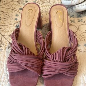 Corkys Women's Twisted Pink Heels